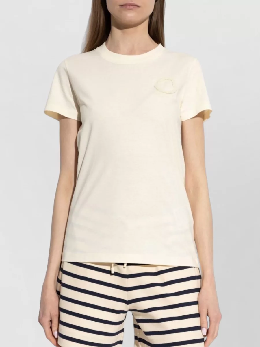Moncler Cotton Embroidered Logo T-Shirt