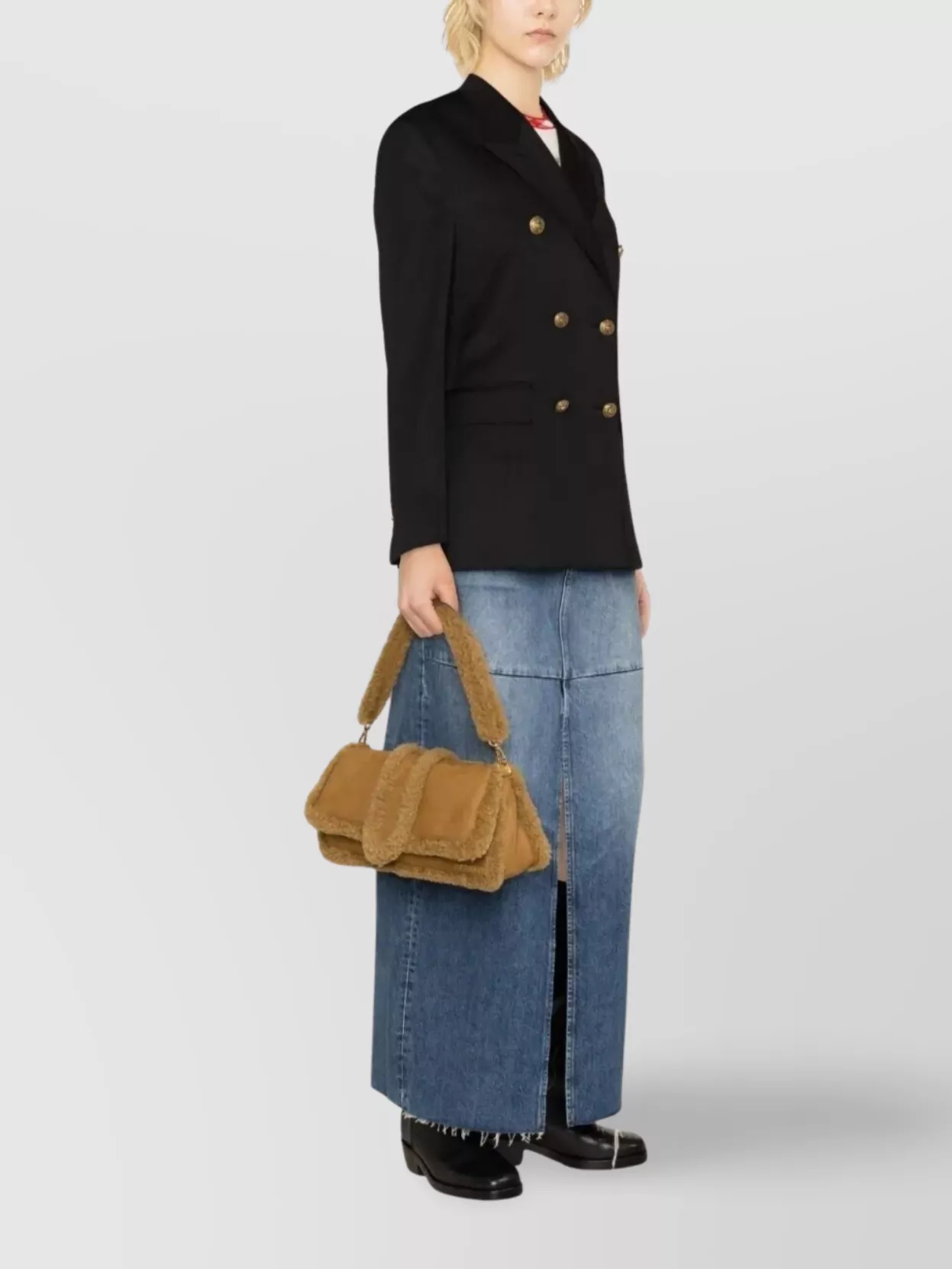 Golden Goose Double Breasted Wool Gabardine Blazer