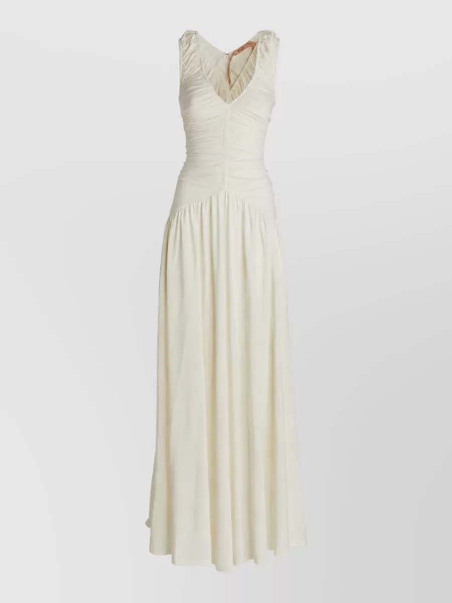 N 21 stretch-jersey sleeveless v-neck maxi dress