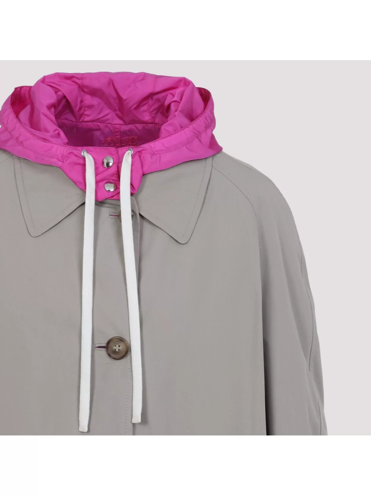 Miu Miu Reversible Design Grey Cotton Coat