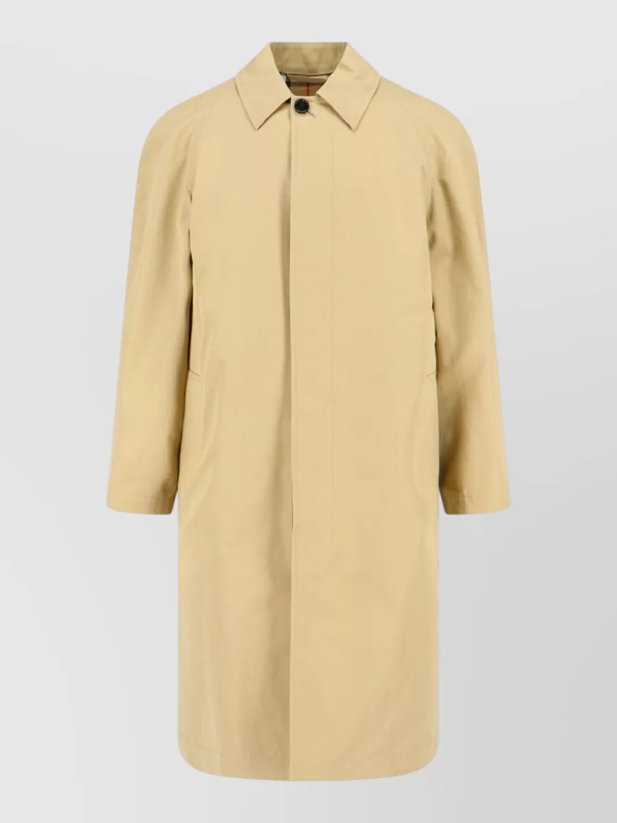 Burberry Cotton long single-breasted coat