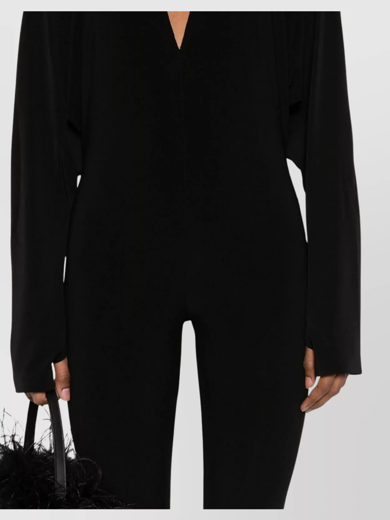Norma Kamali V-necked Catsuit With Batwing Sleeves