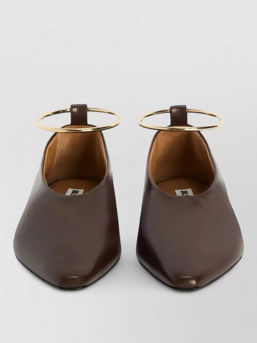 Jil Sander leather ballerina shoes