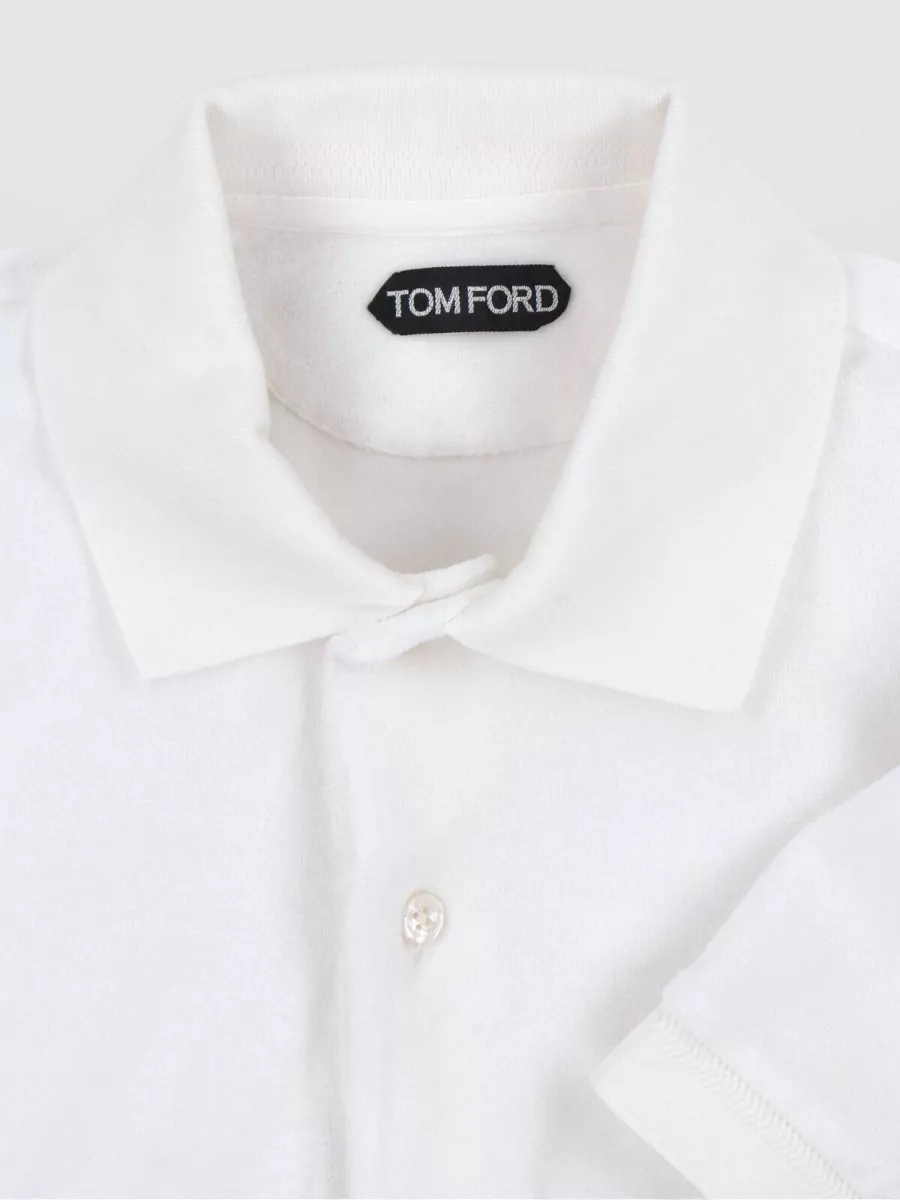 Tom Ford Polo Collar Short Sleeve Knit Top