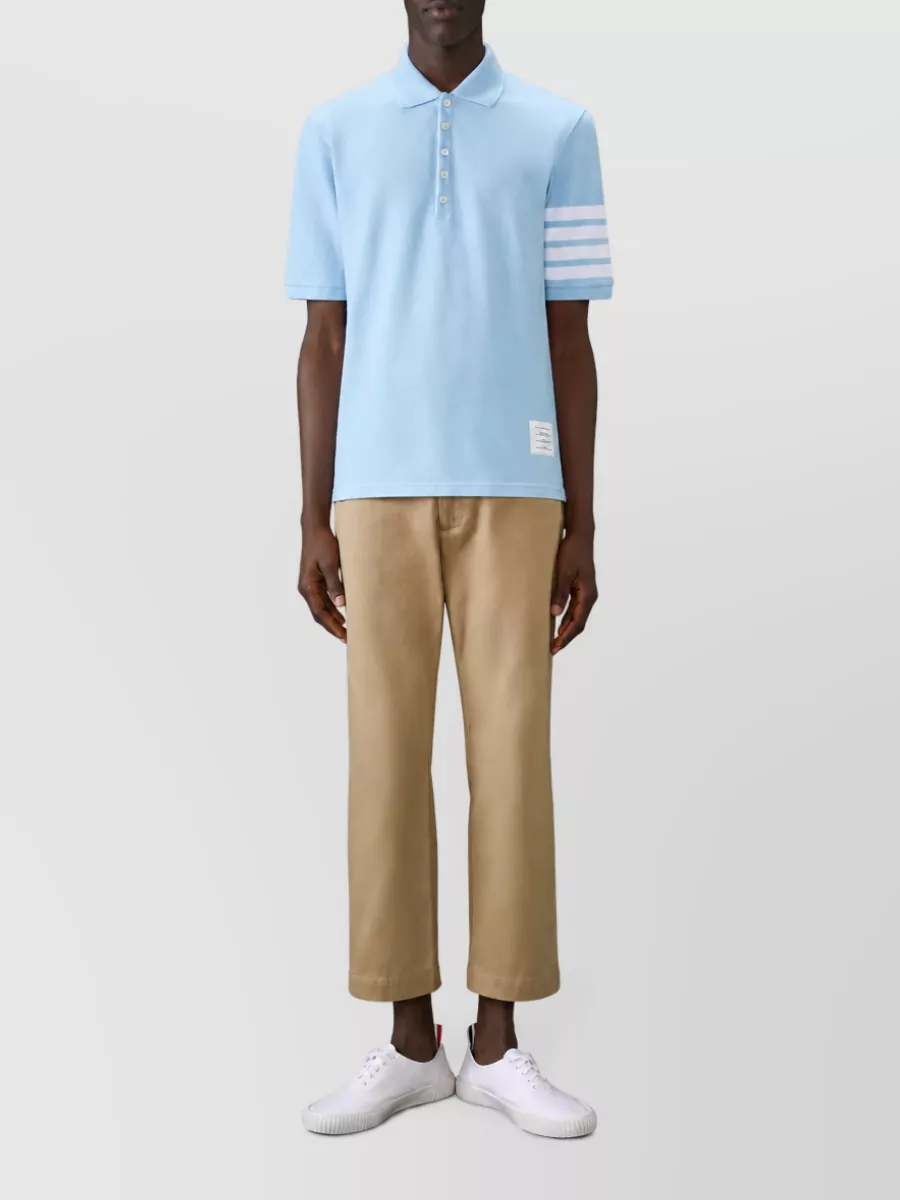 Thom Browne Striped Cotton Polo Shirt