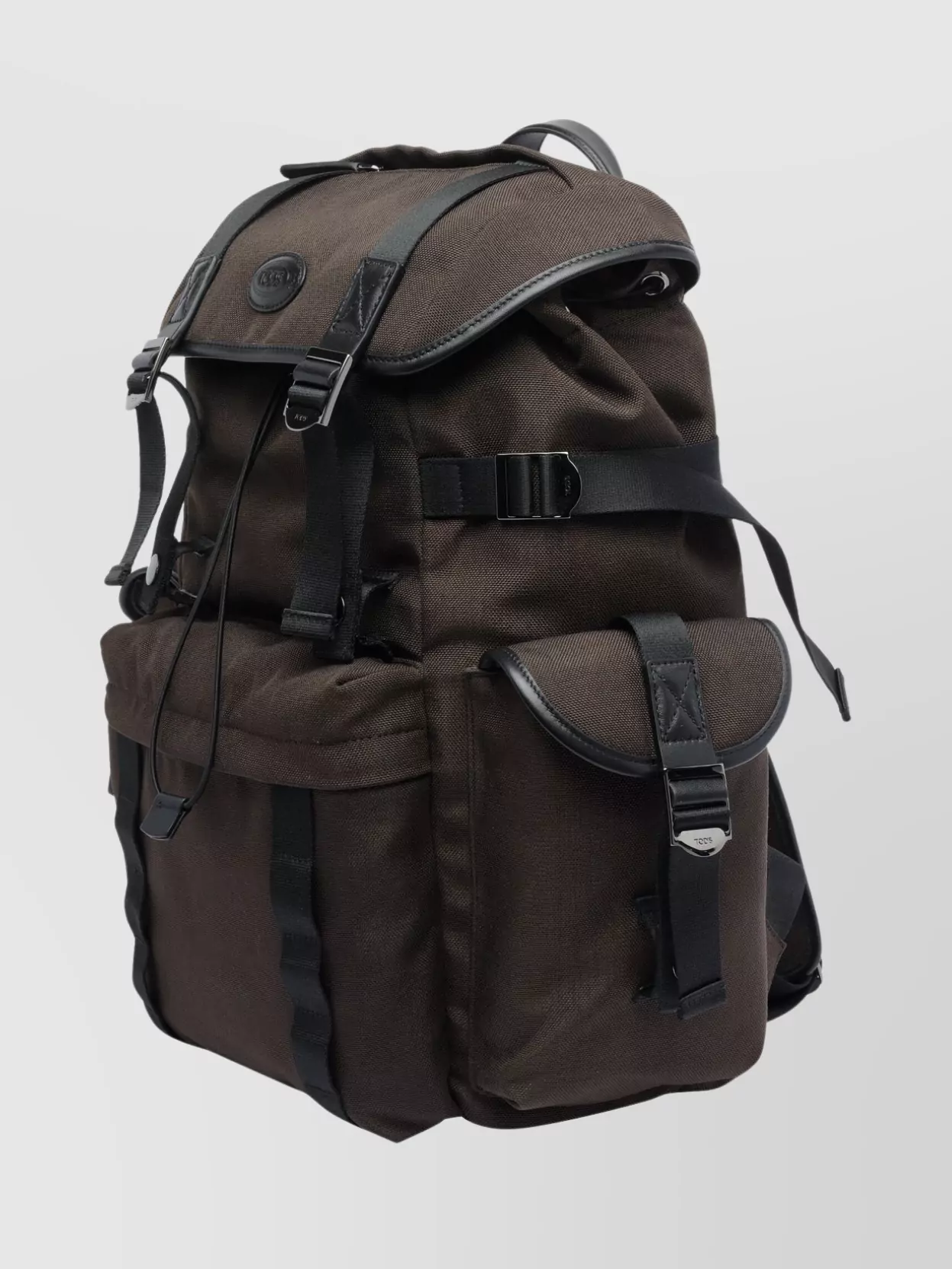 Tod's Fabric And Leather Backpack Featuring Pockets