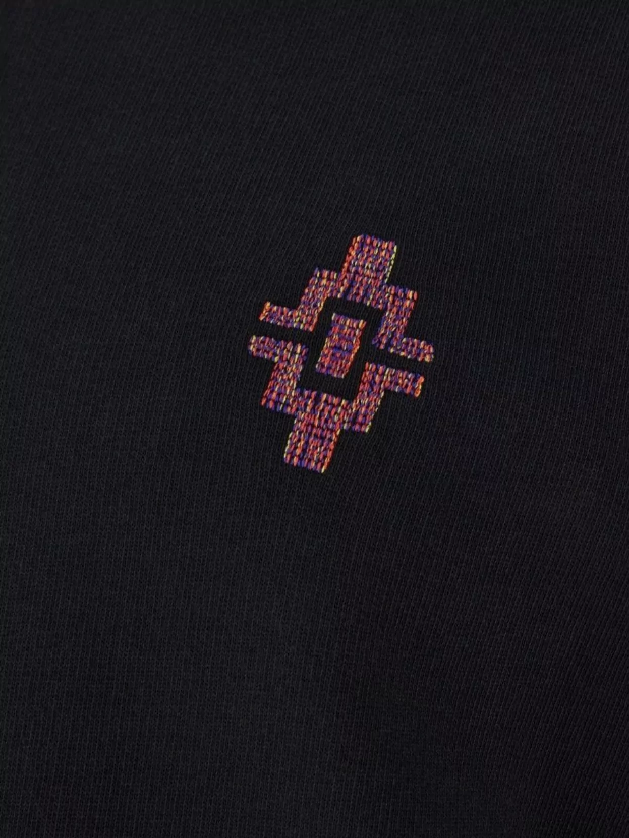 Shop Marcelo Burlon County Of Milan Embroidered Cross Stretch Cotton Sweatshirt In Black