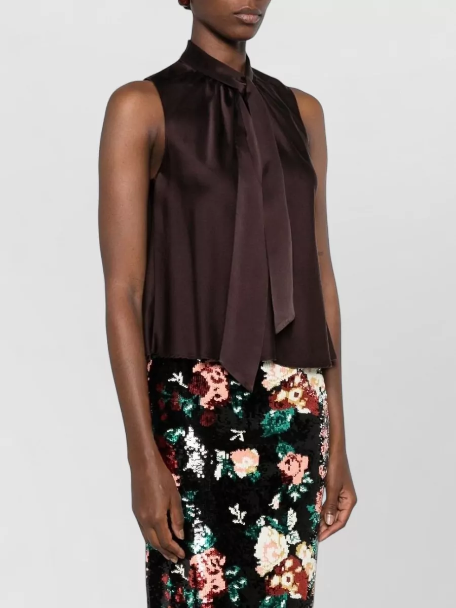Forte Forte Silk Sleeveless Pussy Bow Blouse