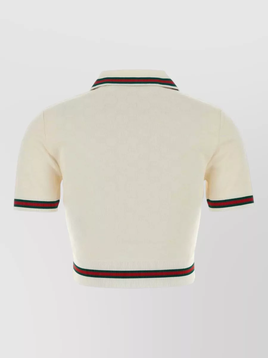 Gucci Logo-Knit Polo Shirt