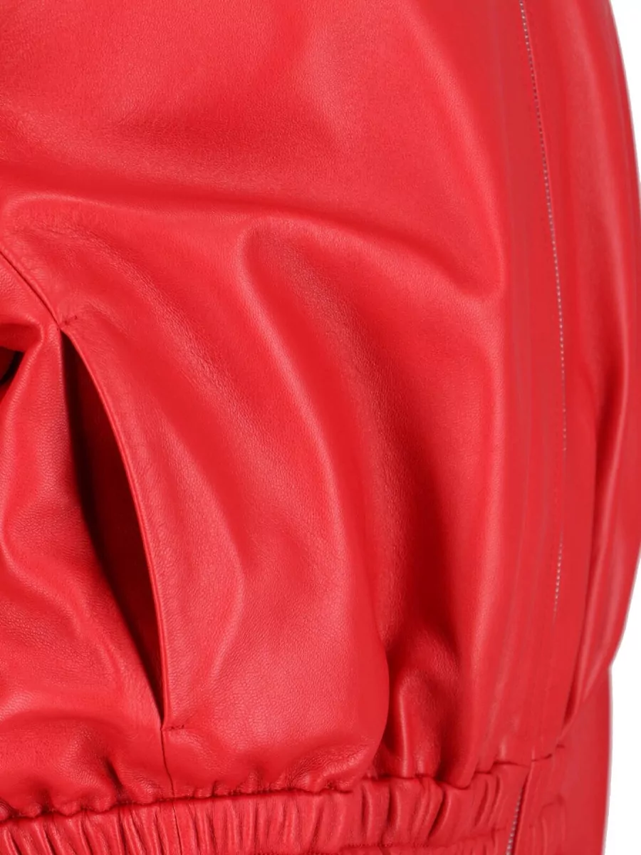 Jil Sander Leather Bomber Jacket