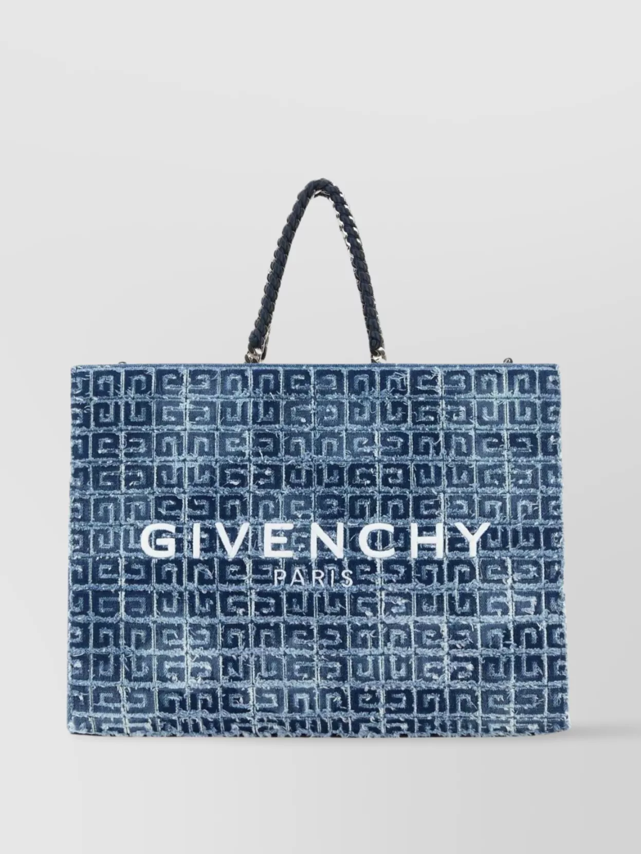 Shop Givenchy Medium Denim Chain Tote Bag