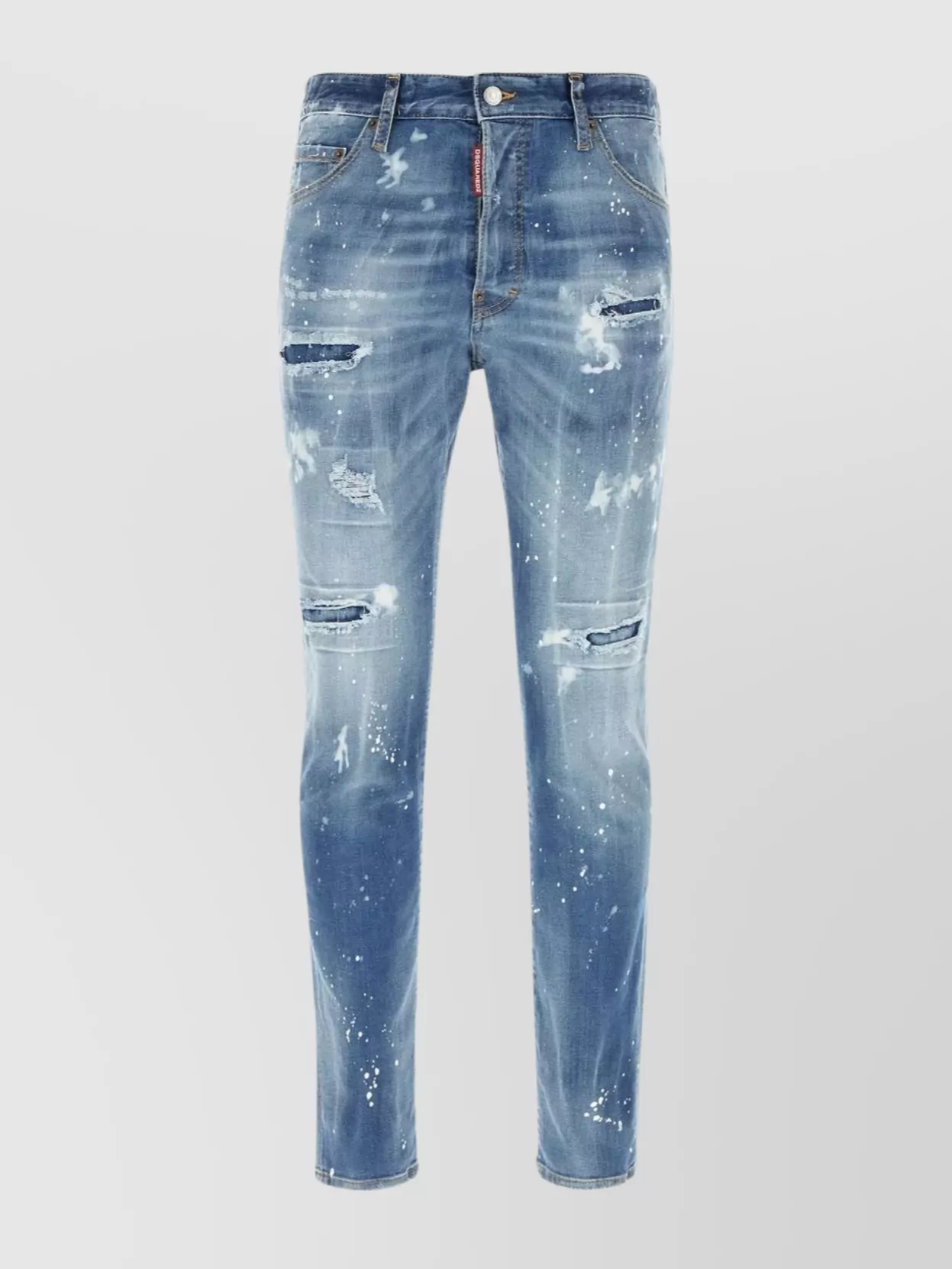 Shop Dsquared2 Waist Belt Loop Skinny Jeans In Blue