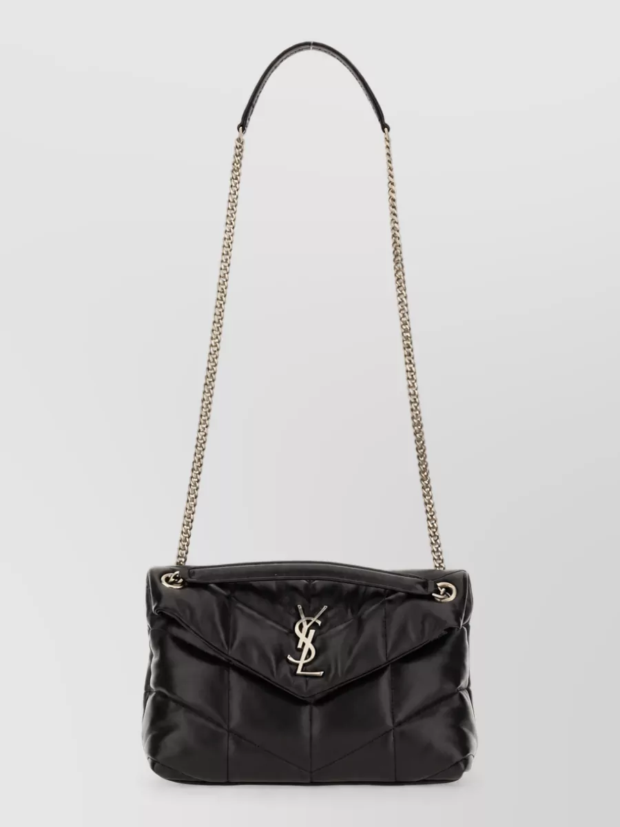Saint Laurent Loulou Puffer Small Leather Clutch Bag