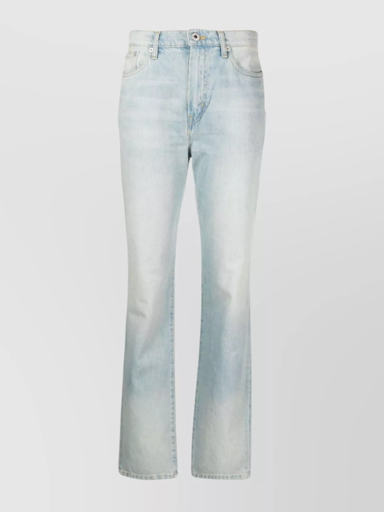 Kenzo Japanese High-waisted Straight-leg Jeans In Blue