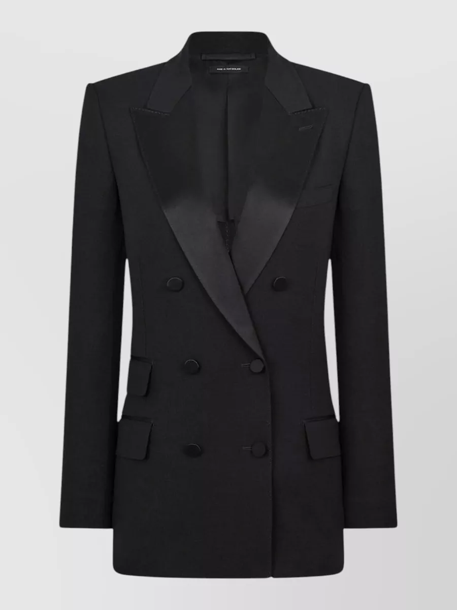 Tom Ford wool double-breasted tuxedo blazer