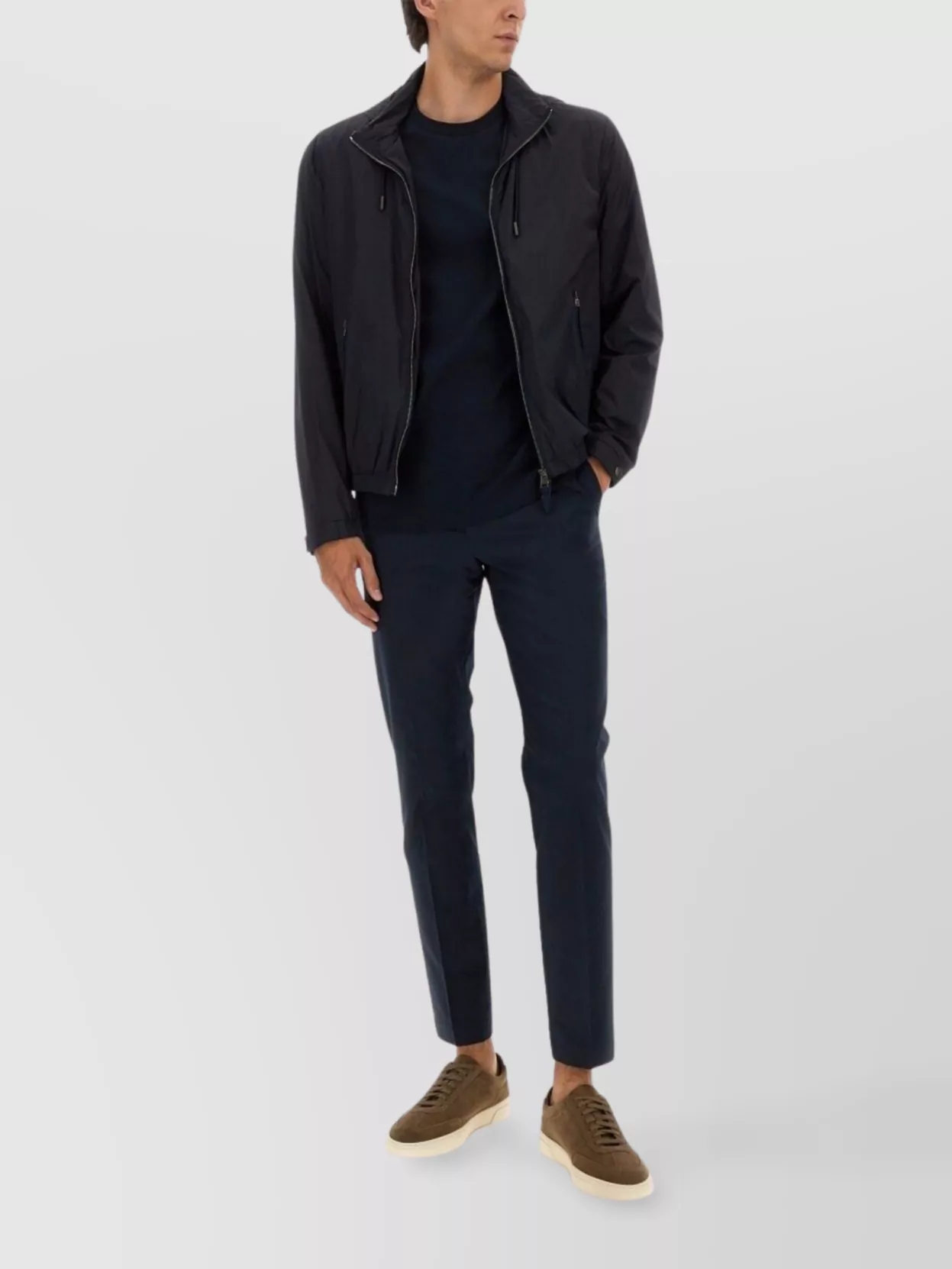 Hugo Boss Boss Camel Water-repellent Windbreaker Jacket In Blue
