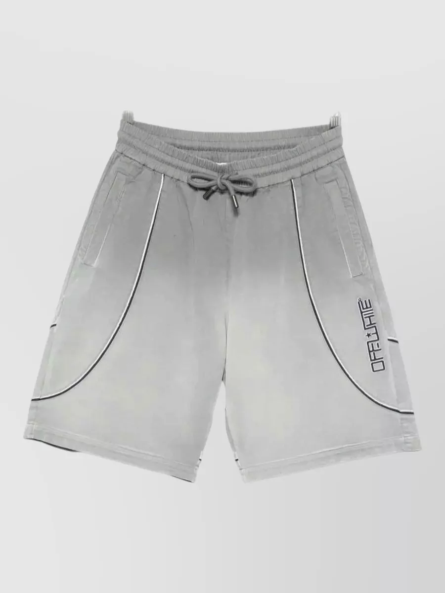 Off-White cotton track shorts
