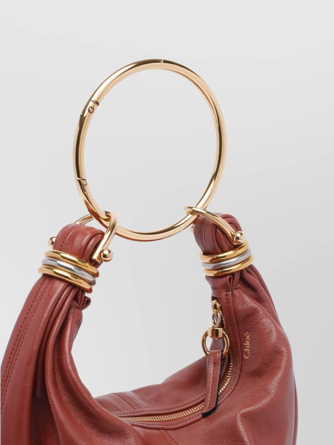 Chloé Soft Leather Round Handle Adaptable Strap Bracelet Bag