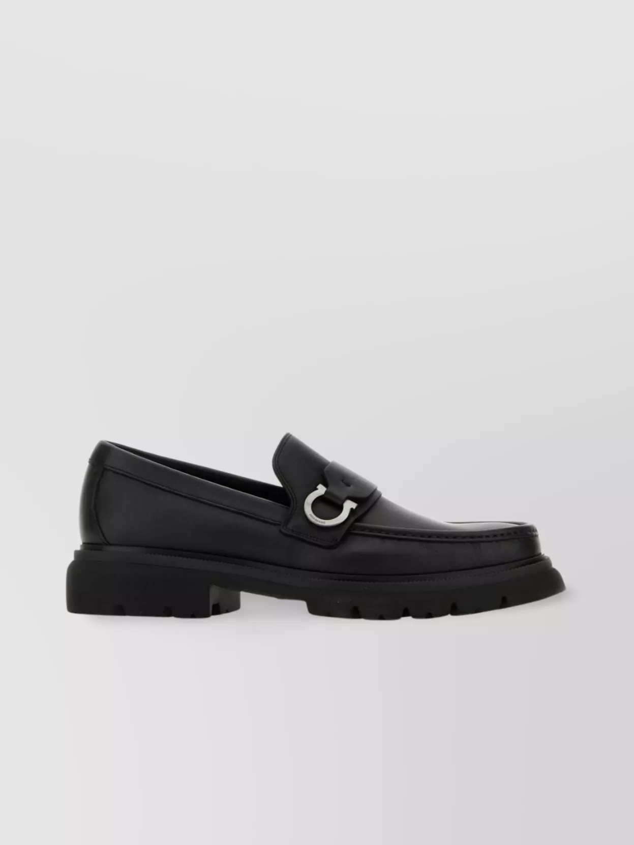 Ferragamo Chunky Sole Andover Loafers With Metal Detail