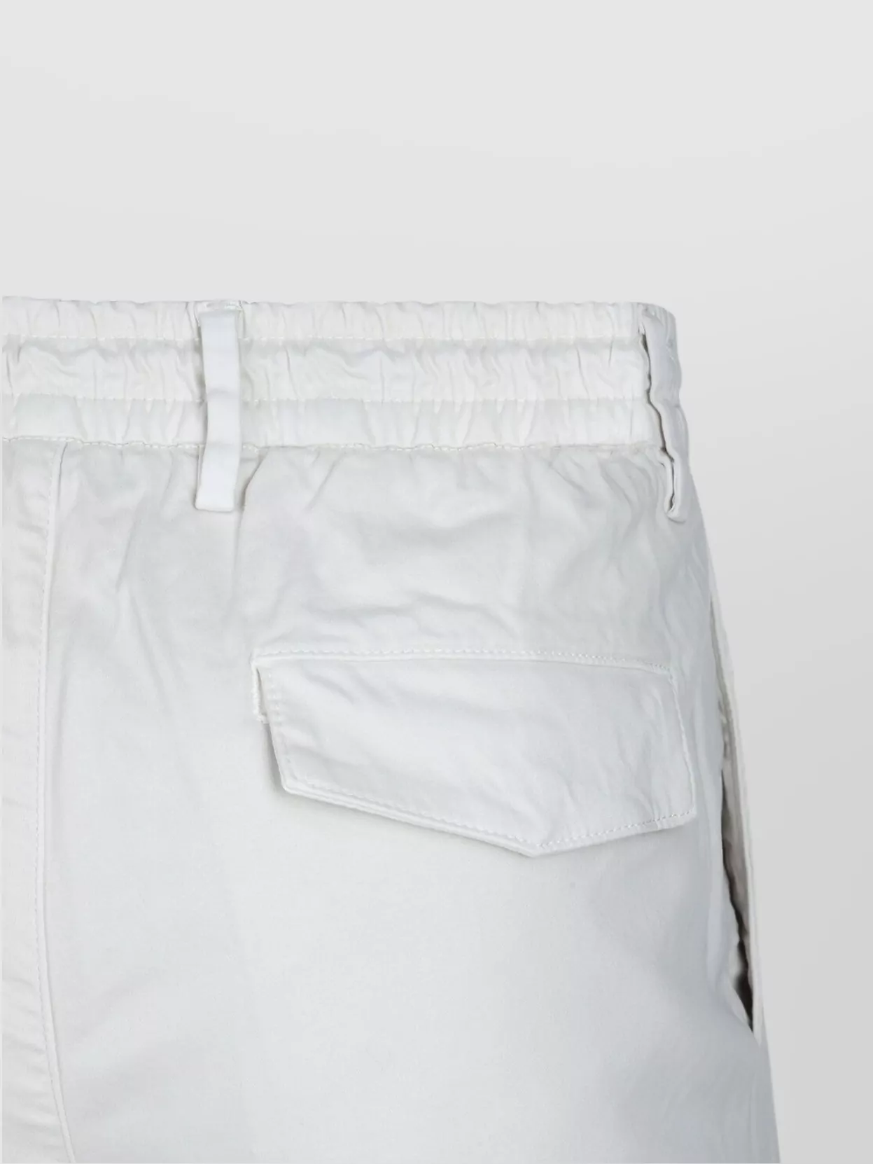Eleventy Trousers Featuring Elastic Waistband And Pockets In White