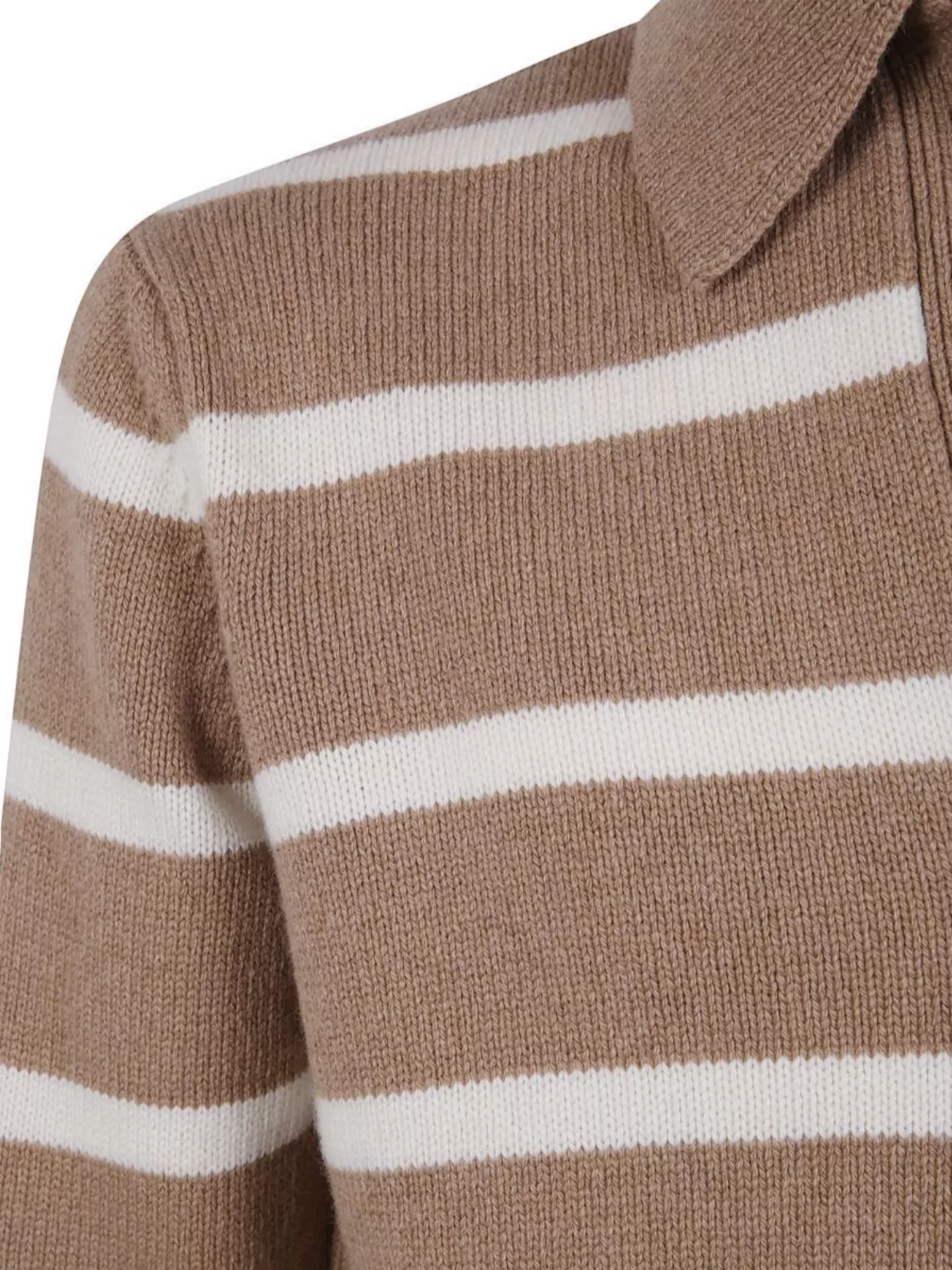 Lardini Striped Knit Polo Sweater For Men