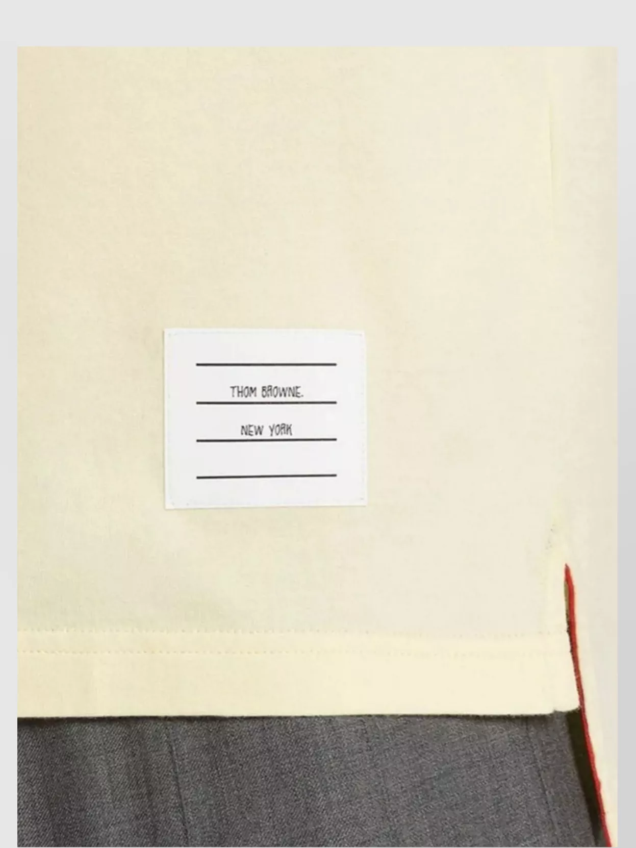 Thom Browne Short Sleeve Jersey T-Shirt With Four Bar Stripe