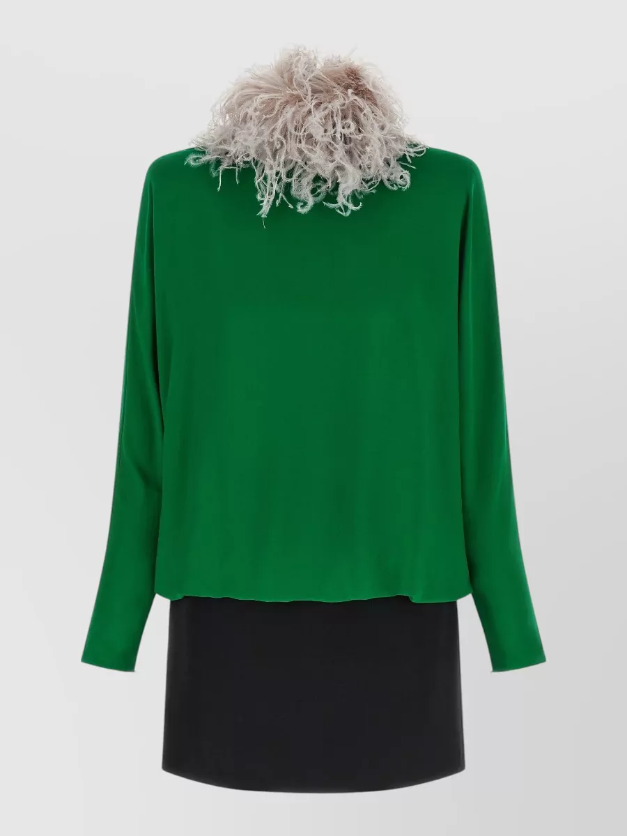 Valentino Garavani Silk Georgette High-Neck Mini Dress