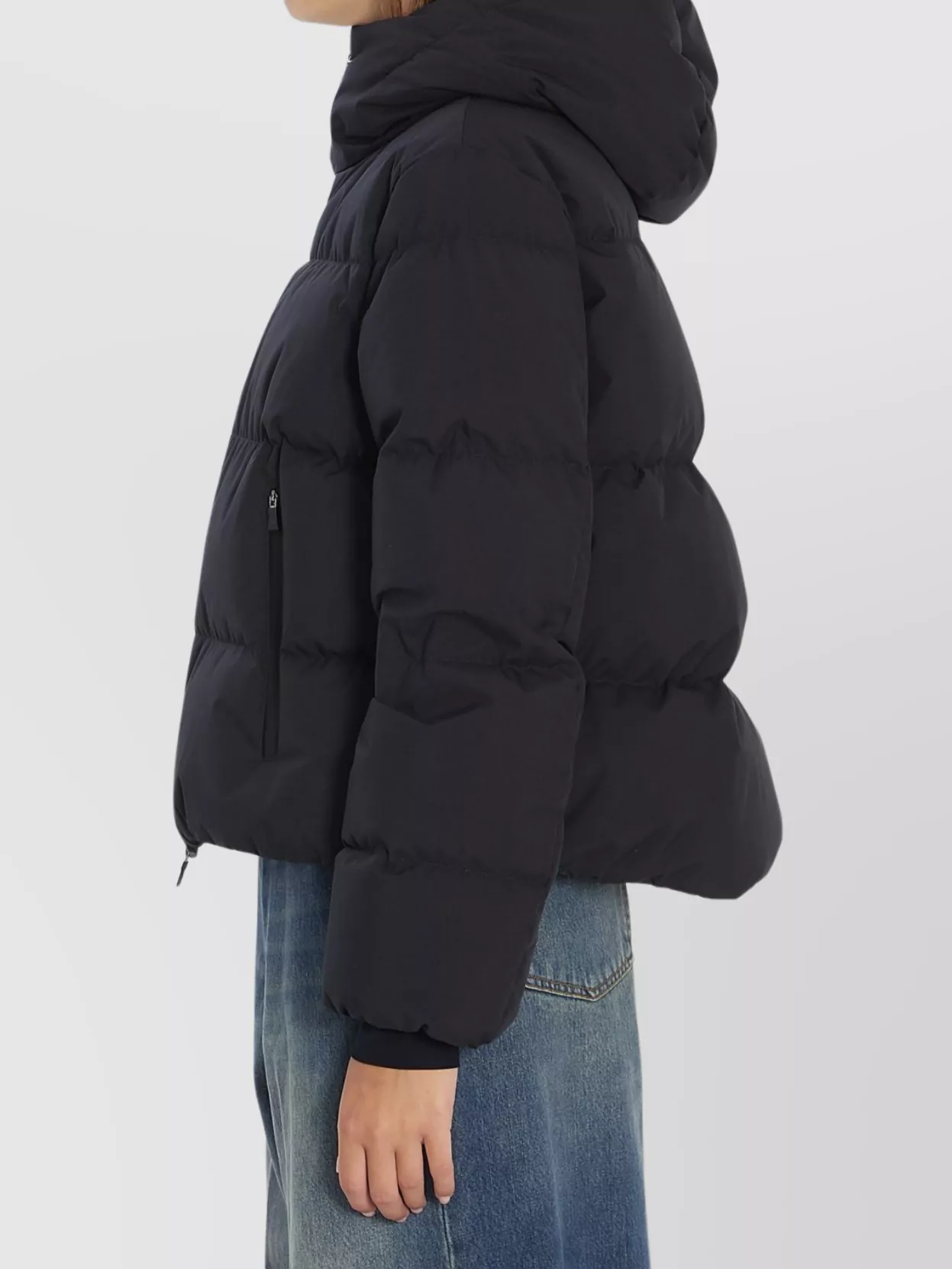Herno Women Double-layer Down Jacket With Hood In Black