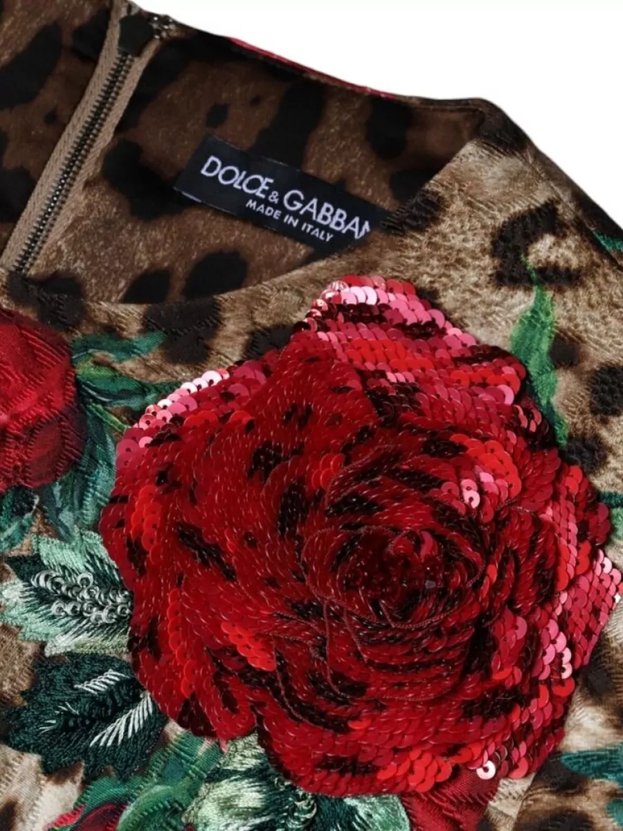 Dolce&Gabbana Leopard Floral Mini Dress