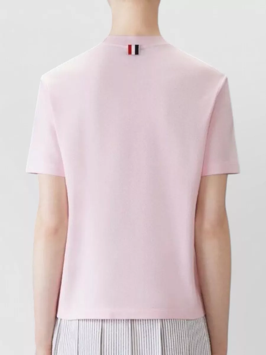 Thom Browne Short Sleeve T-Shirt Engineered 4 Bar Stripe