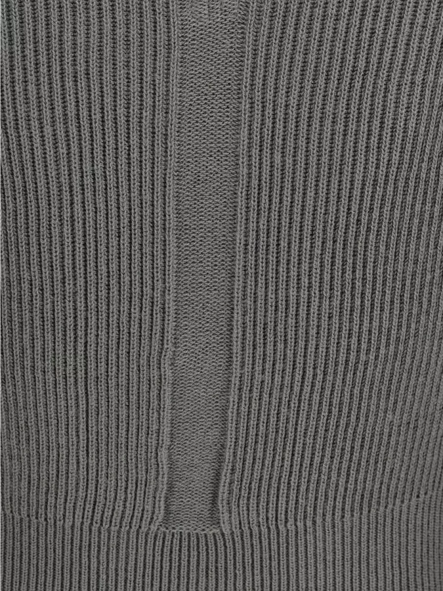 Rick Owens Wool v-neck long-sleeve ribbed sweatshirt