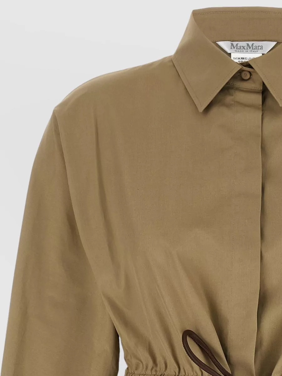 Max Mara Cotton Poplin Long-Sleeve Shirt