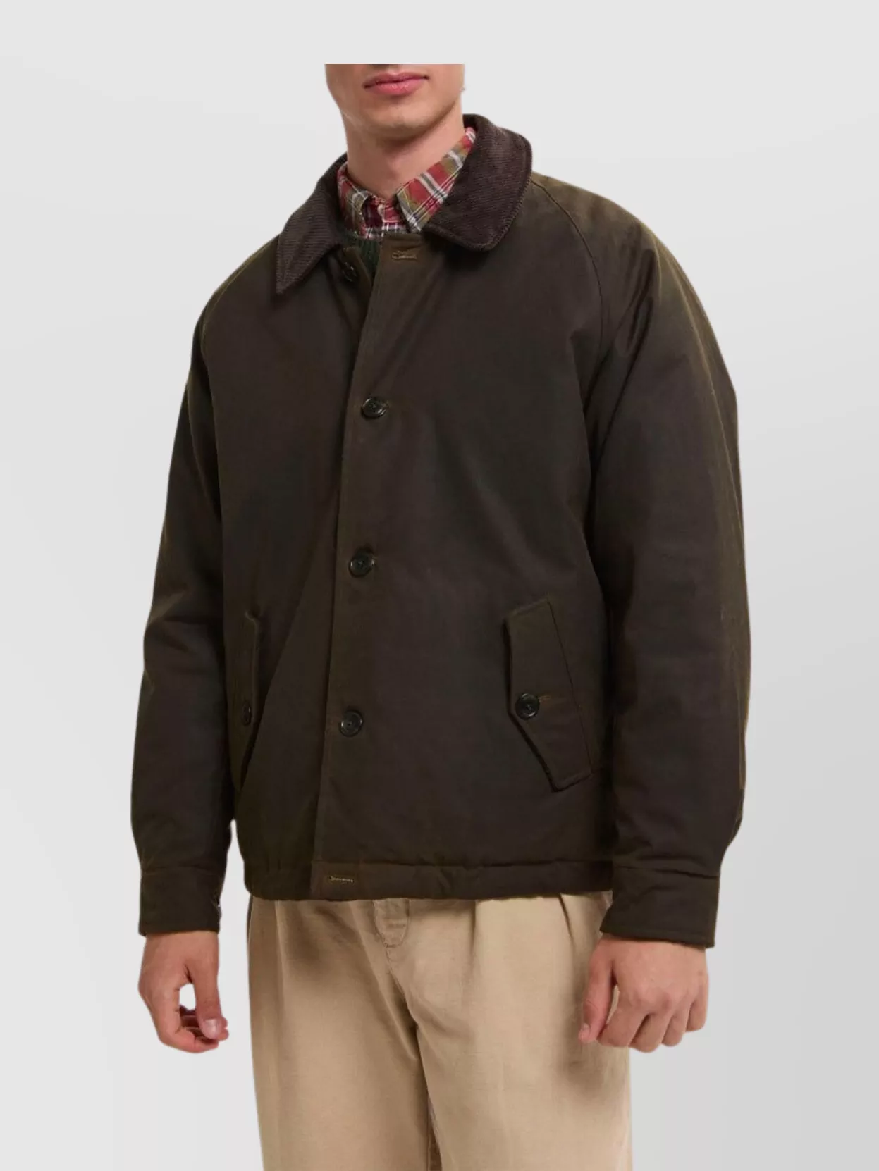 Baracuta Water-Resistant Cotton Jacket Raglan Sleeves