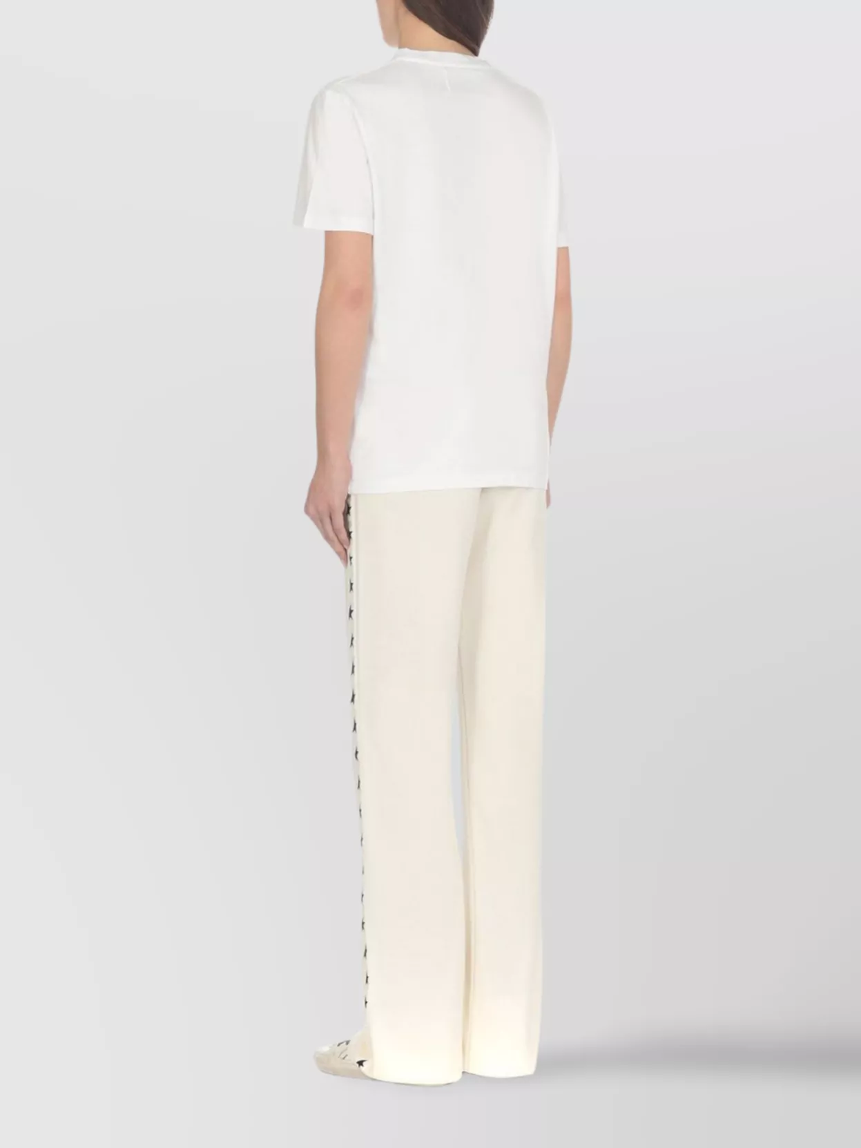 Golden Goose Iconic Star Logo Short Sleeve T-shirt In White