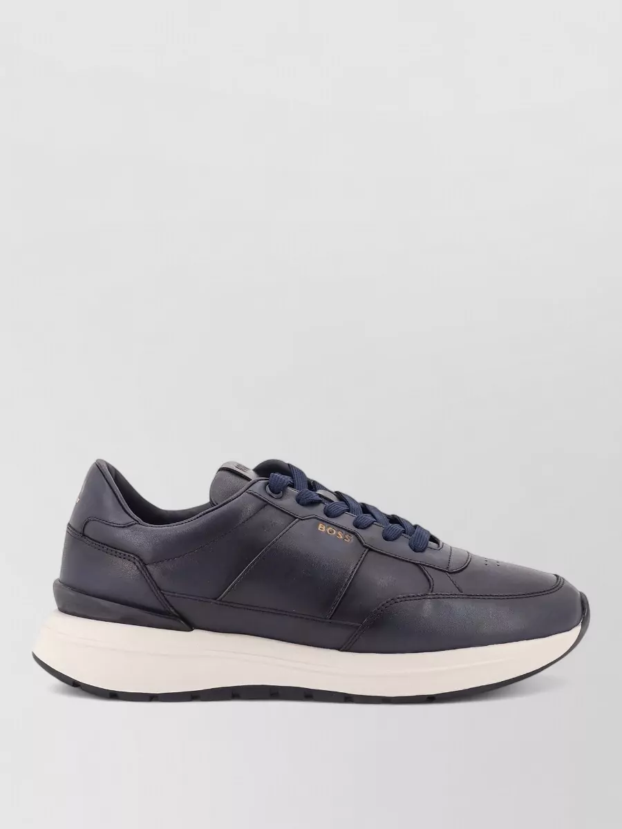 Boss Leather Low-Top Sneakers