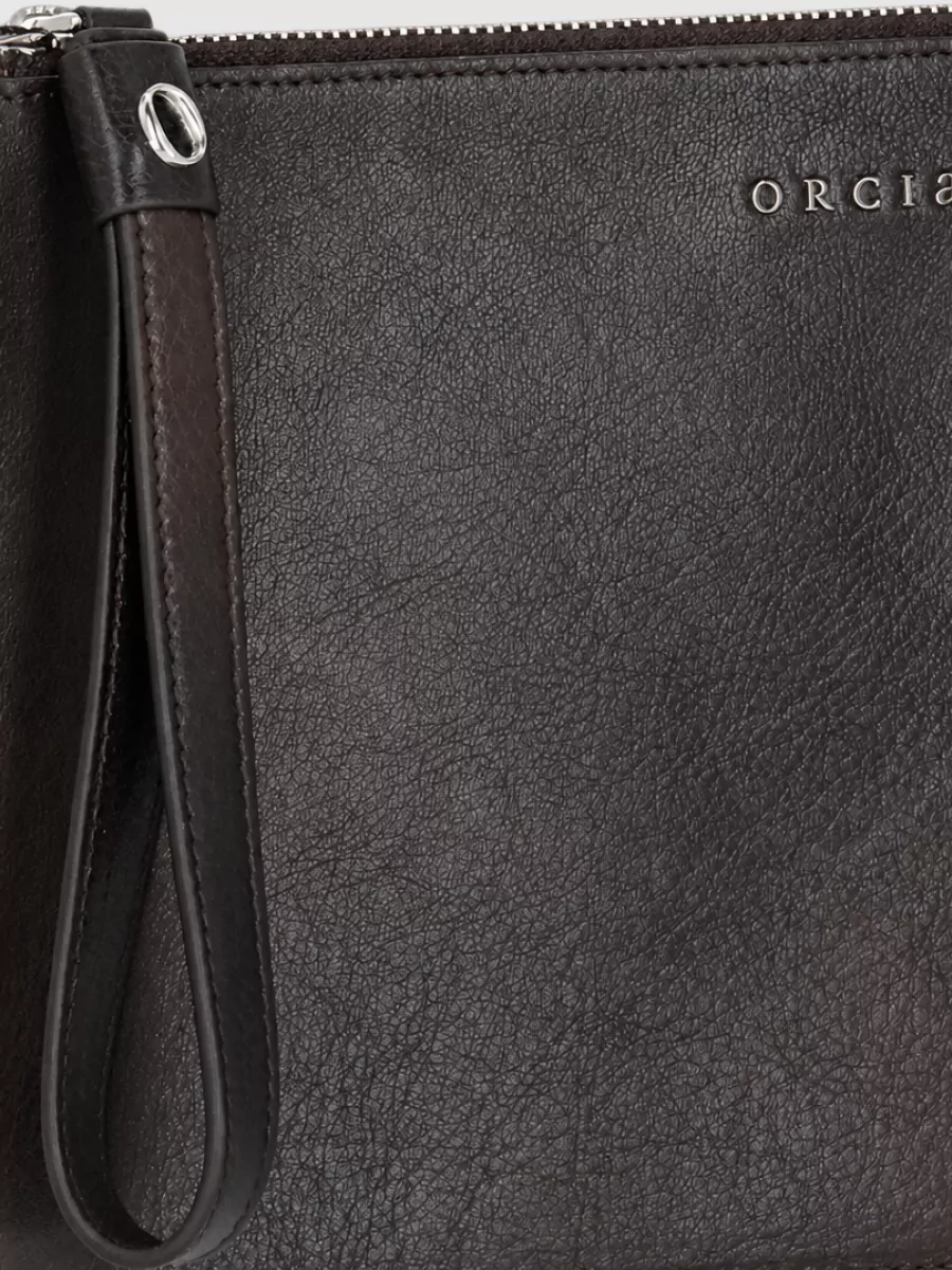 Orciani leather clutch bag