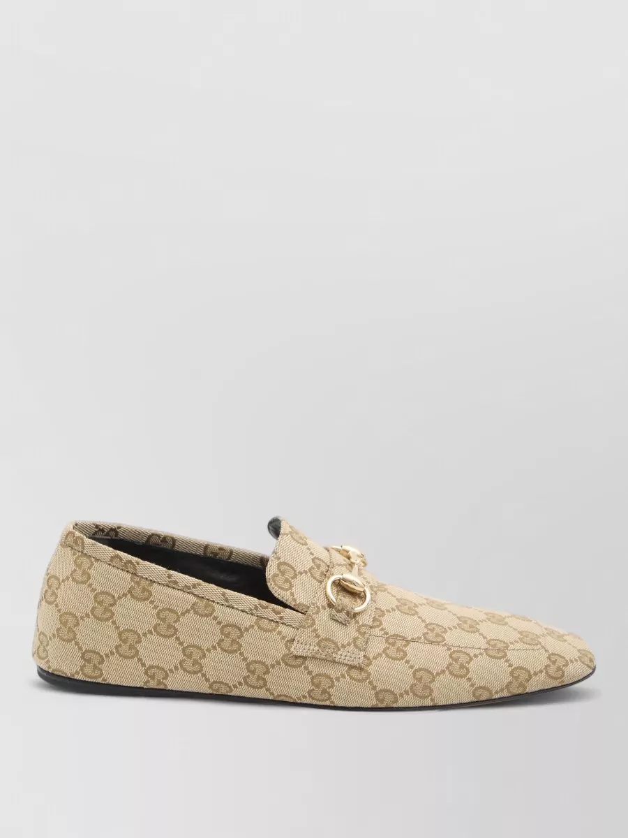 Gucci Loafers Horsebit Detail Square Toe Design