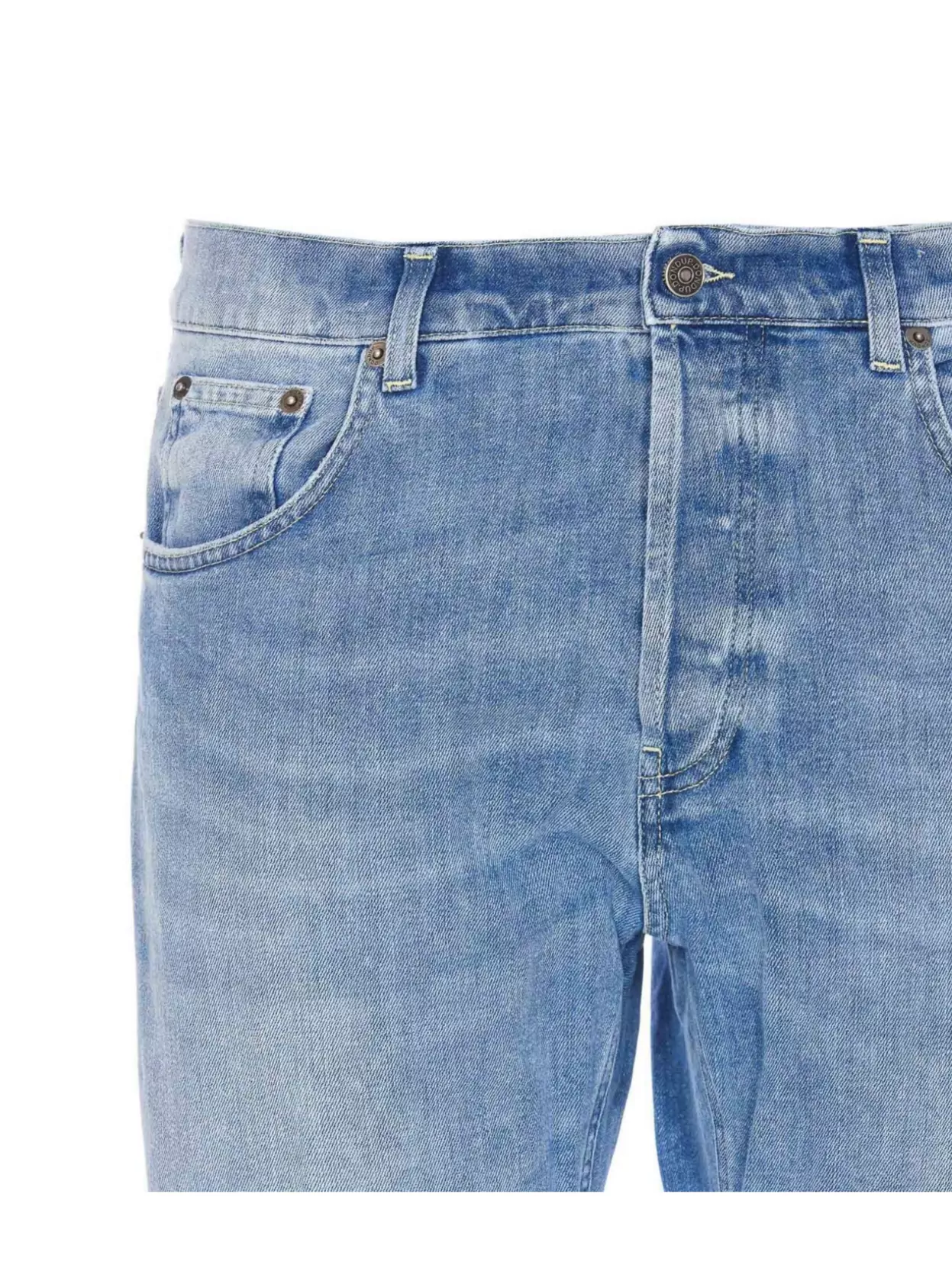 Dondup Skinny Trousers Five Pockets Rivet Detailing In Blue