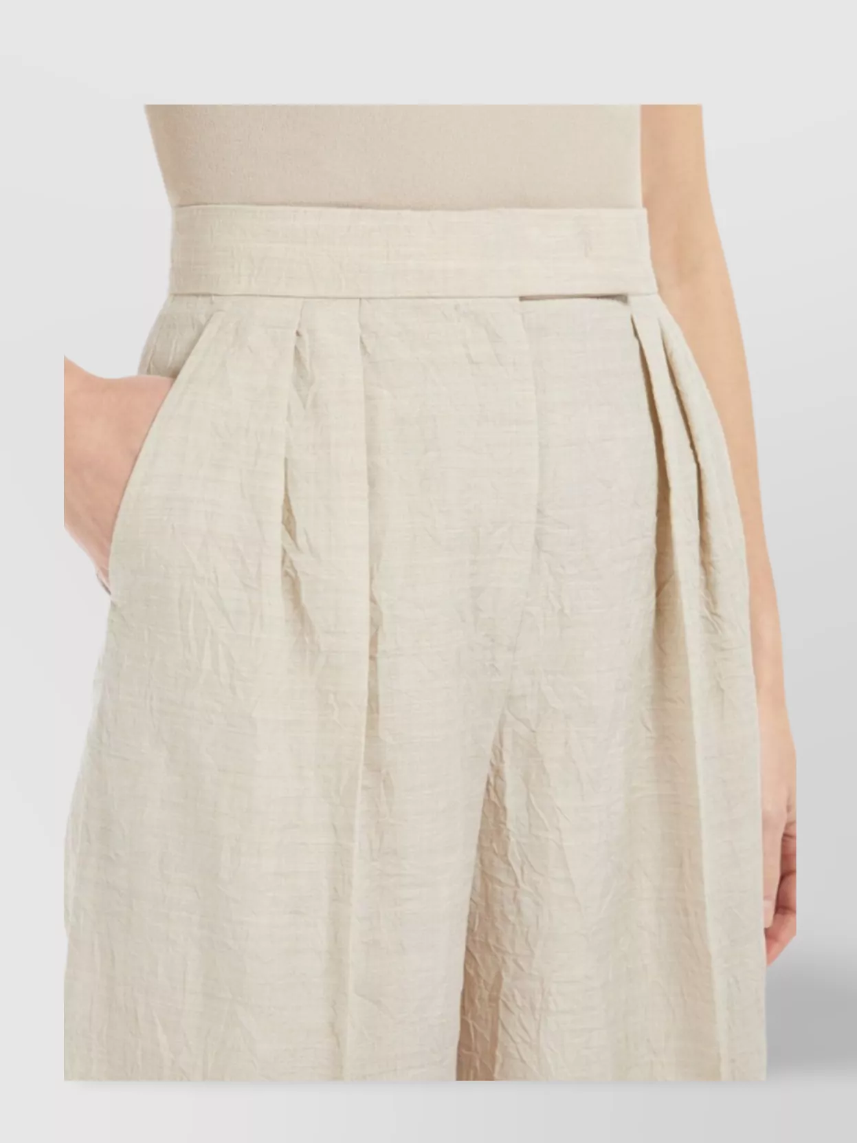 Max Mara High-Waist Wide-Leg Trousers With Pockets