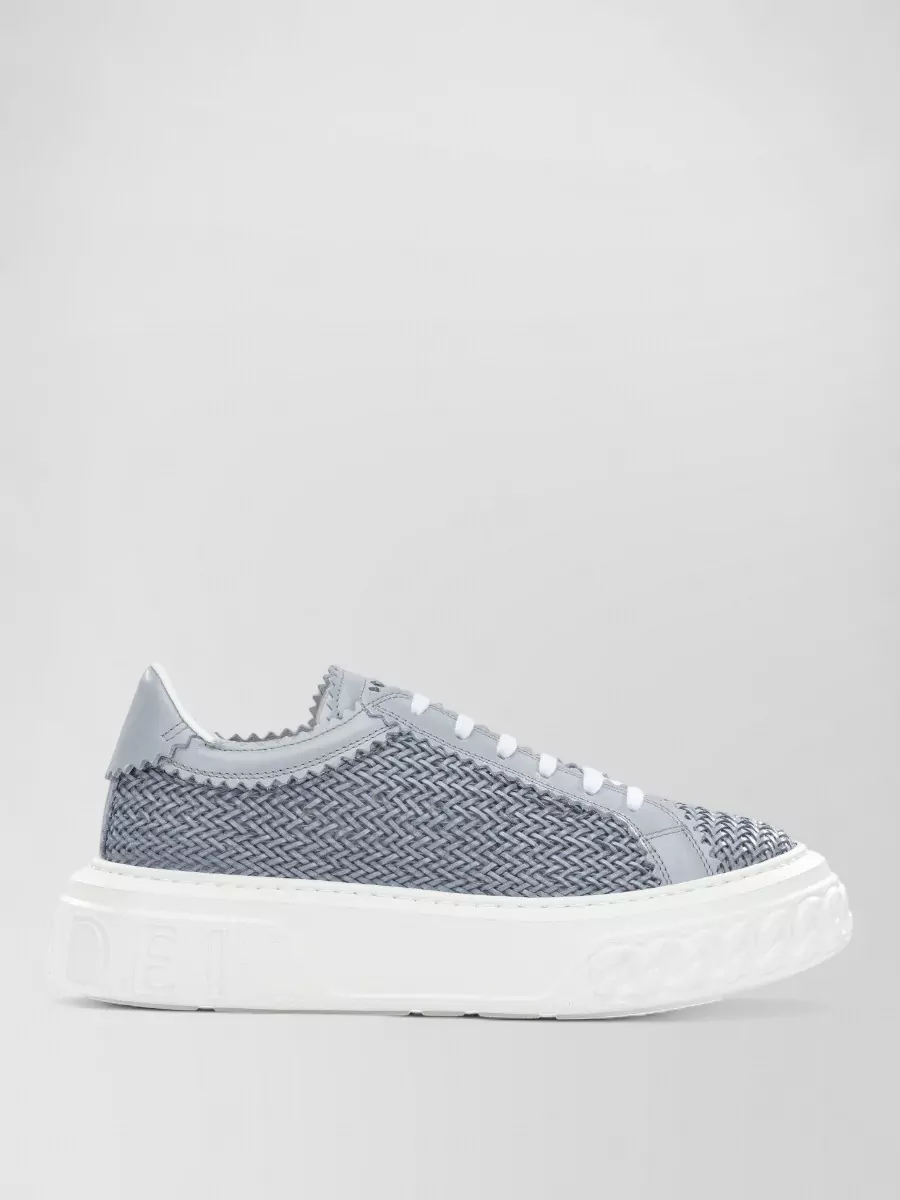 Casadei Leather Low-Top Sneakers