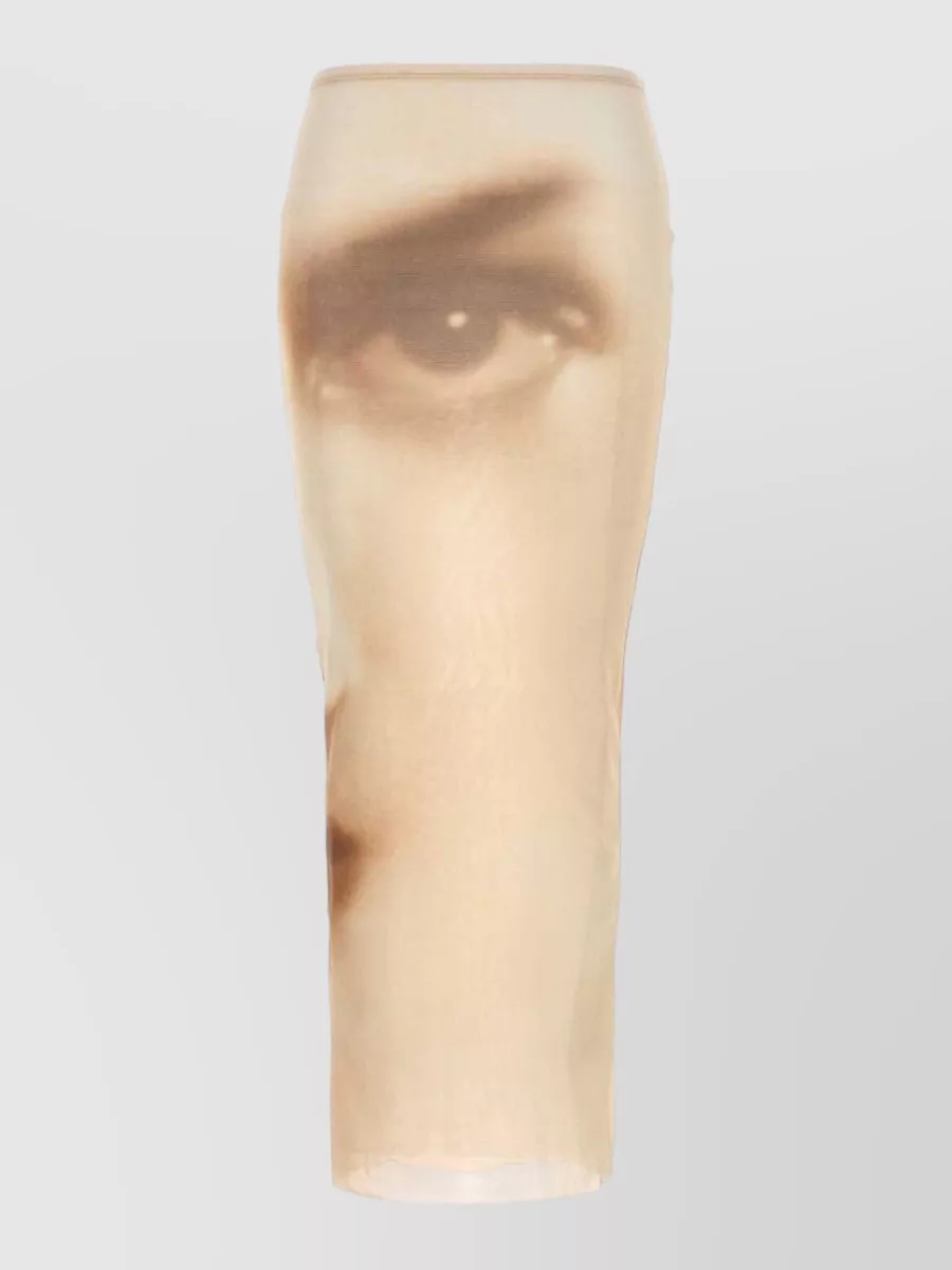 Jean Paul Gaultier printed fitted skirt