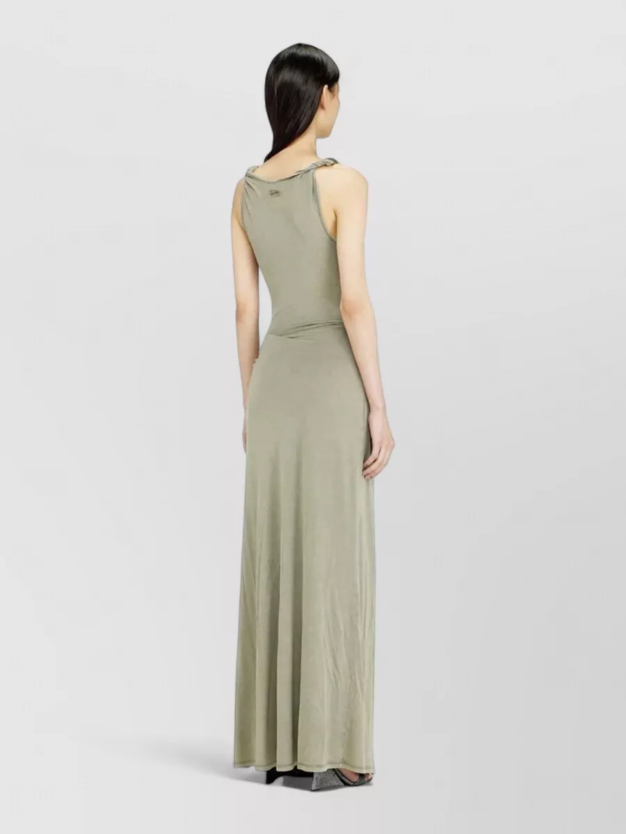 Diesel Sleeveless Round Neck Wrap Maxi Dress