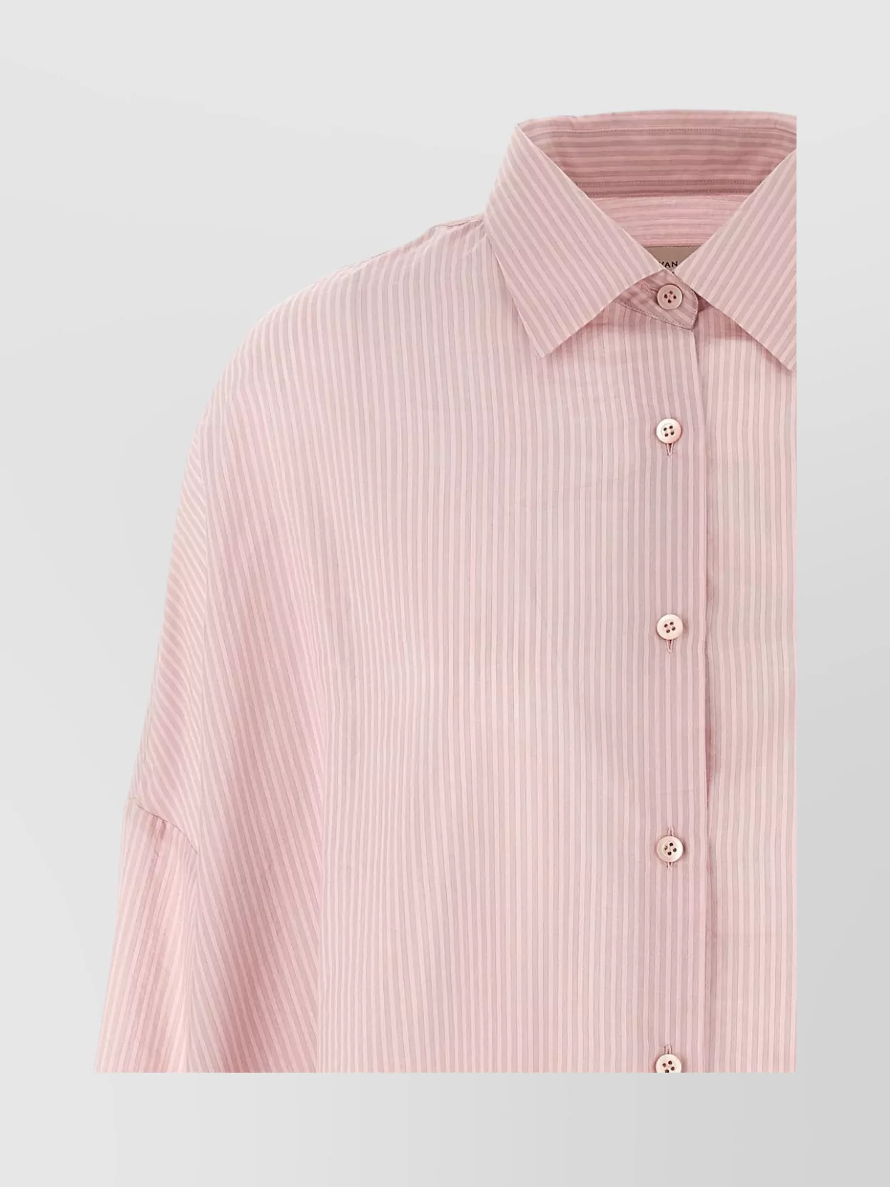 Shop Dries Van Noten 'curved Hem Striped Pattern Long Sleeves Shirt'