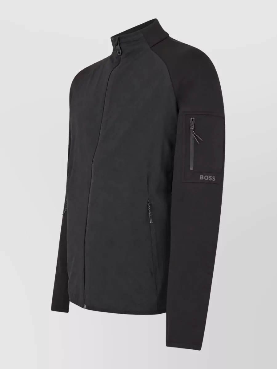Boss High Collar Zip Sweatshirt