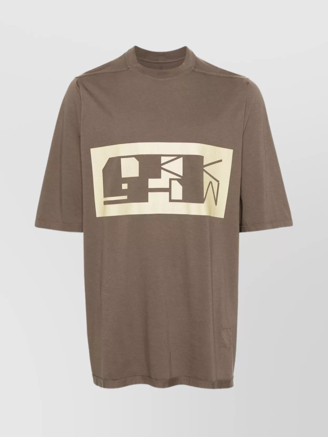 Rick Owens Drkshdw Logo-print Cotton T-shirt In Dust,pearl