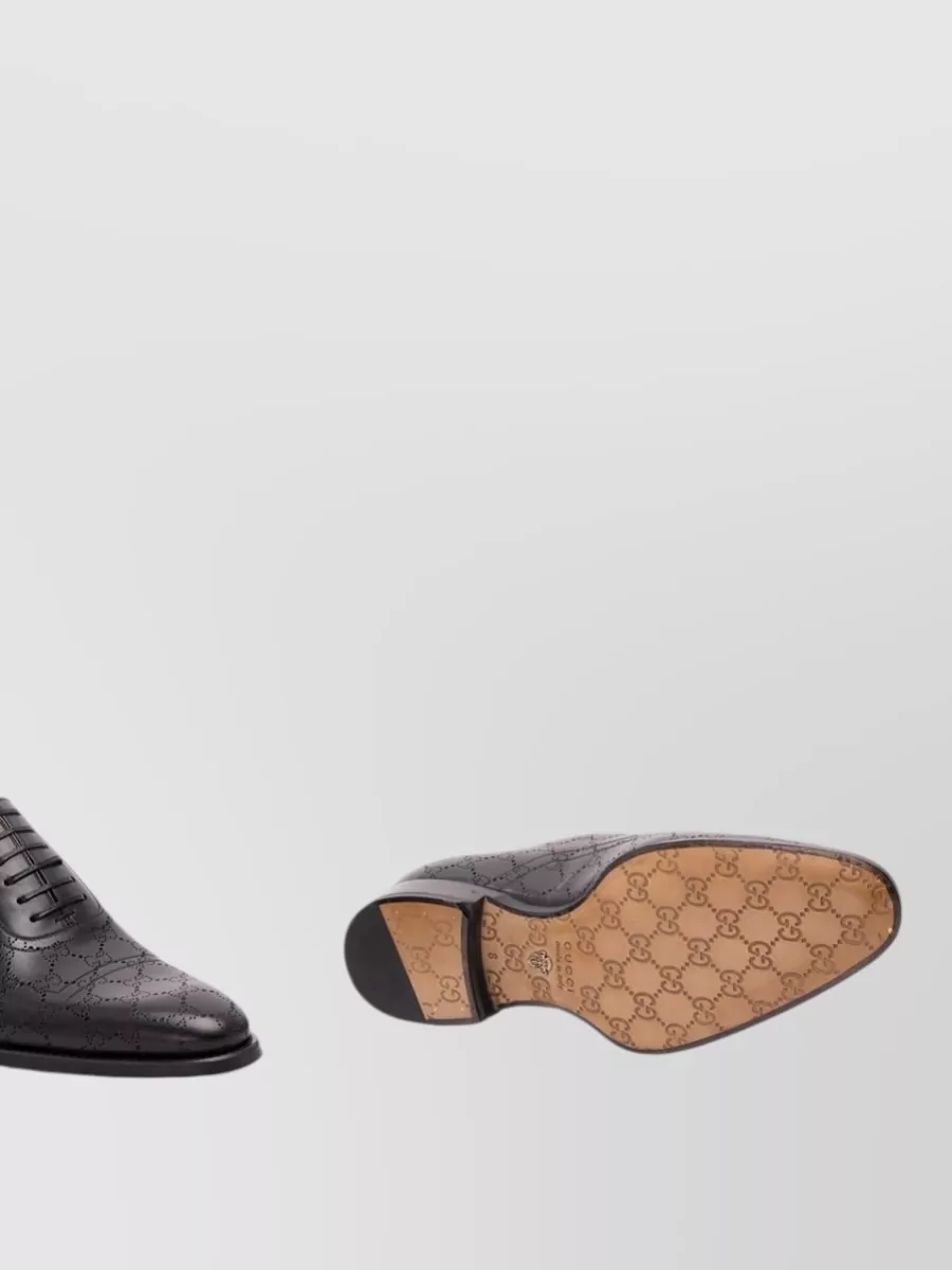Gucci Leather Lace-Up Derby Shoes