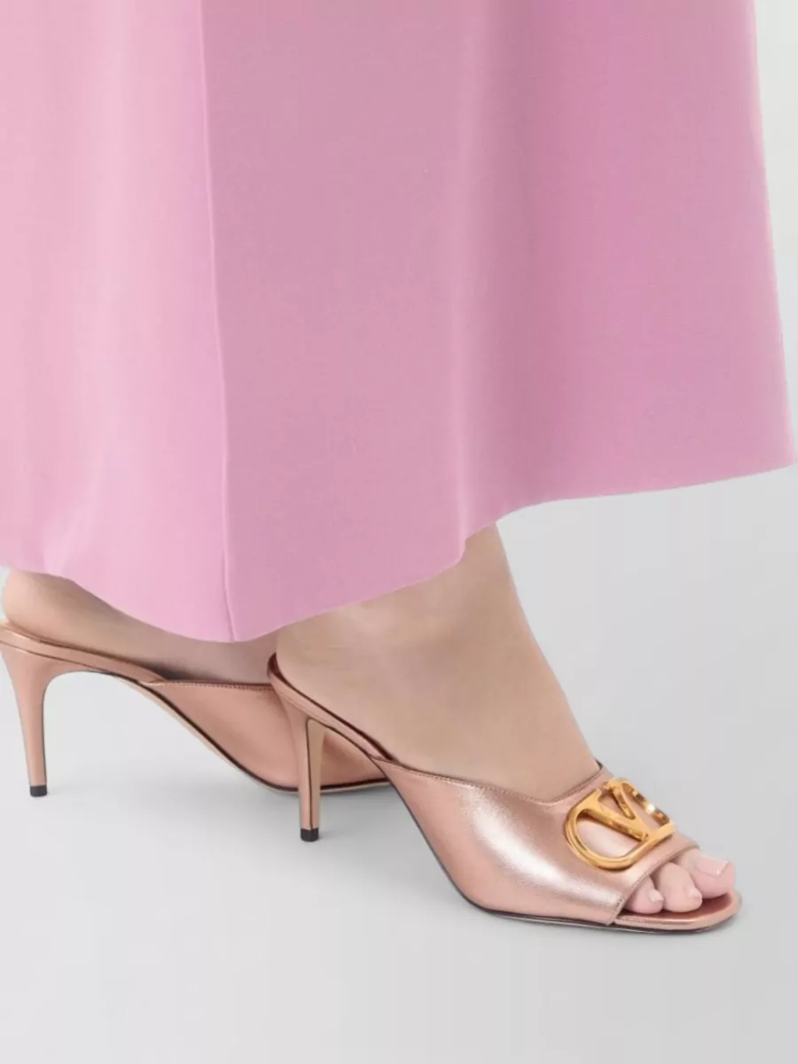 Valentino Garavani Vlogo Signature Leather Mules Sandals