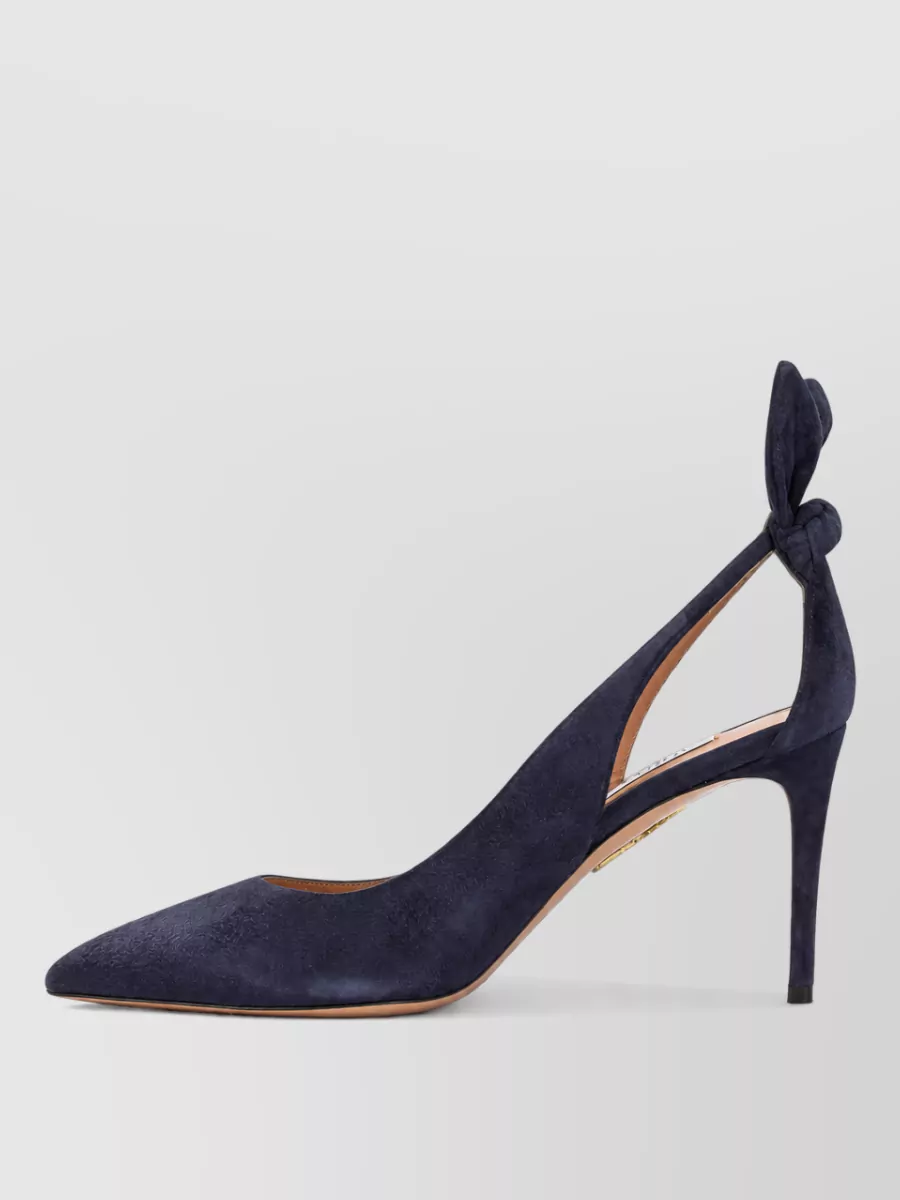 Aquazzura Leather Bow Tie 85 Mm Pumps