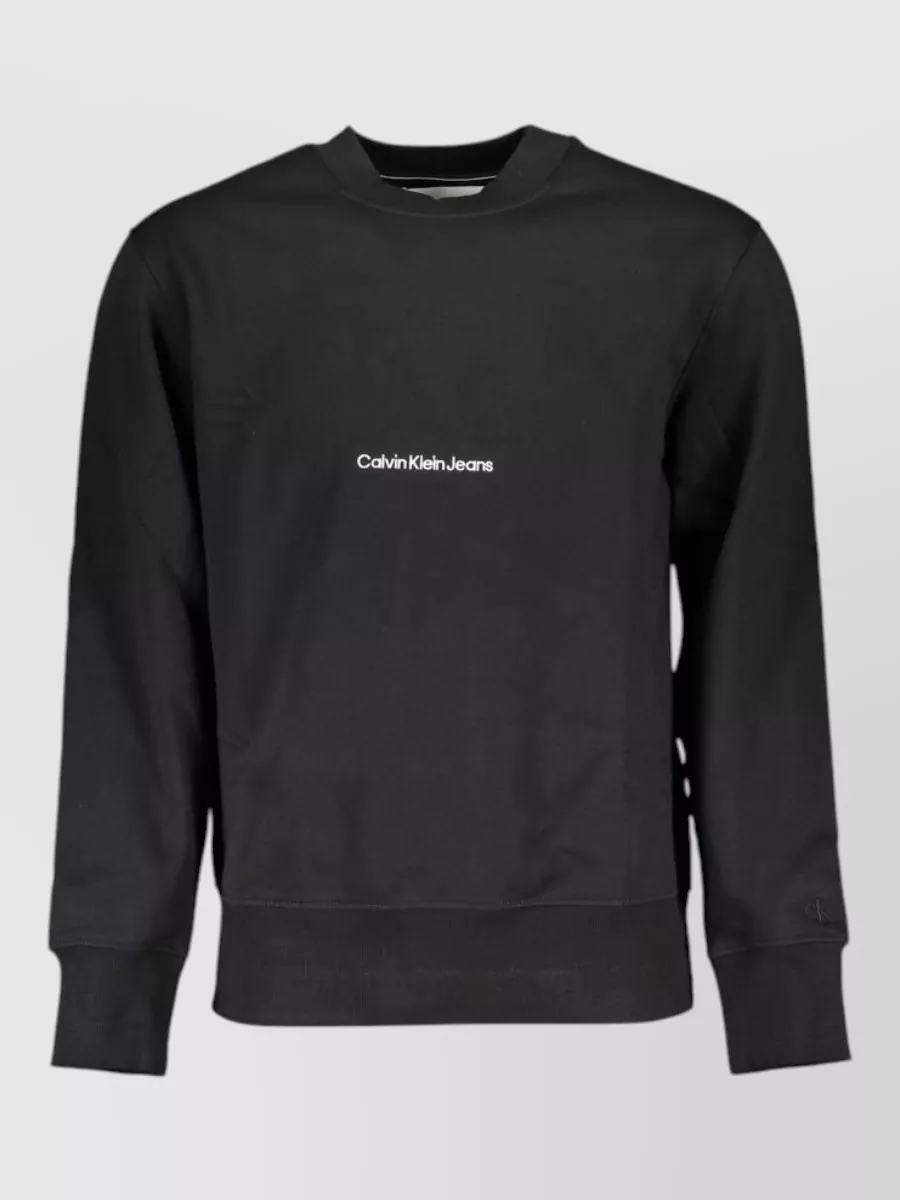 Calvin Klein cotton blend crew neck sweatshirt