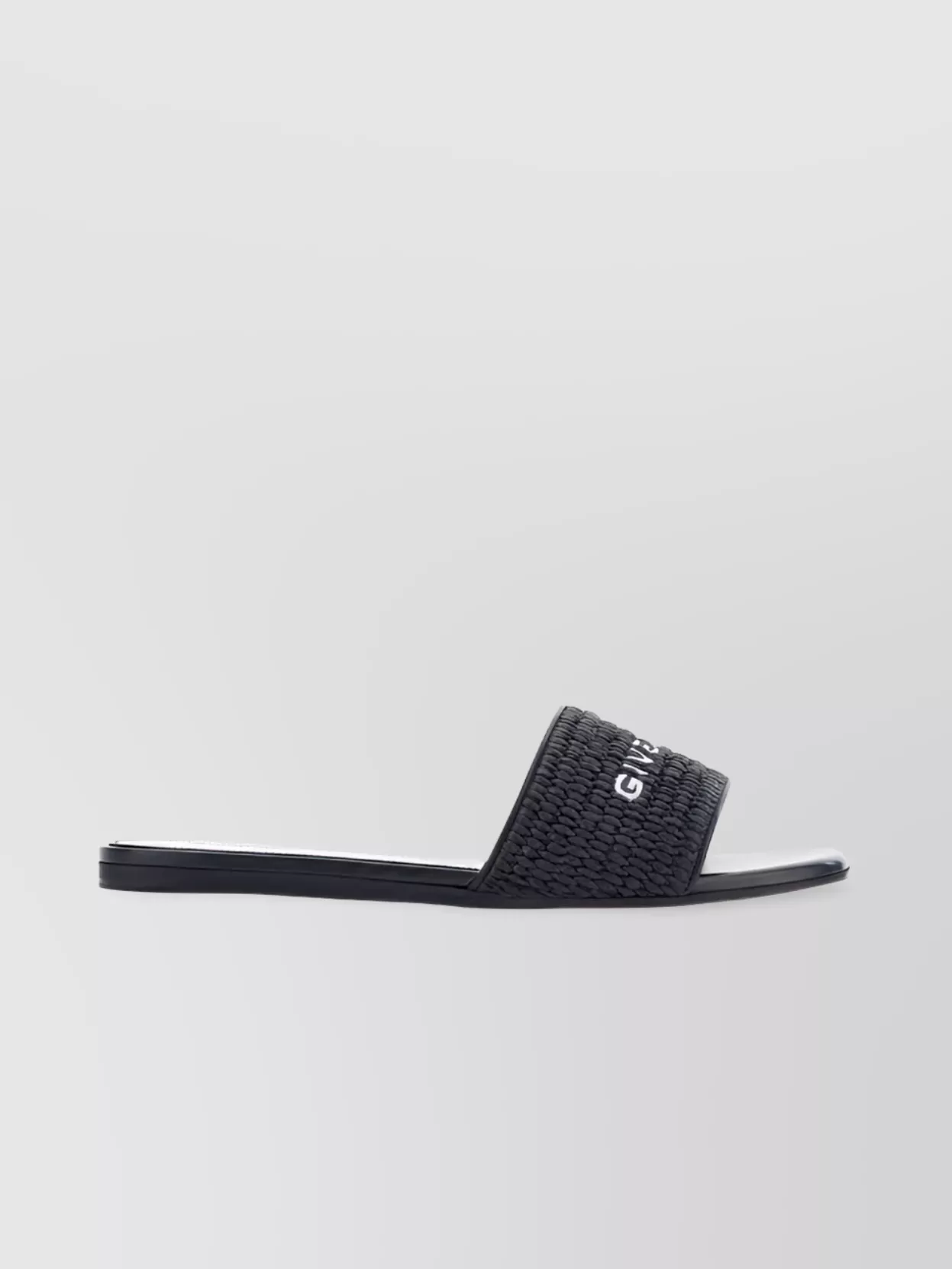 Shop Givenchy Logo Woven Flat Sole Sandals In Blue